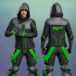 배그 pigff 남자세트 스킨코드 이미지