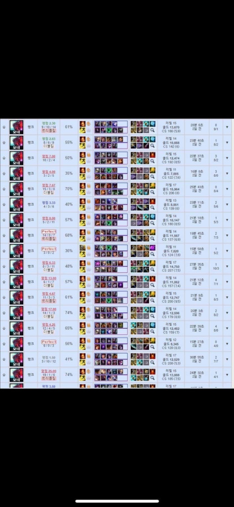 롤 리그오브레전드 듀오 맡김 대리 후기200보유 작업내역 인증 가능 이미지