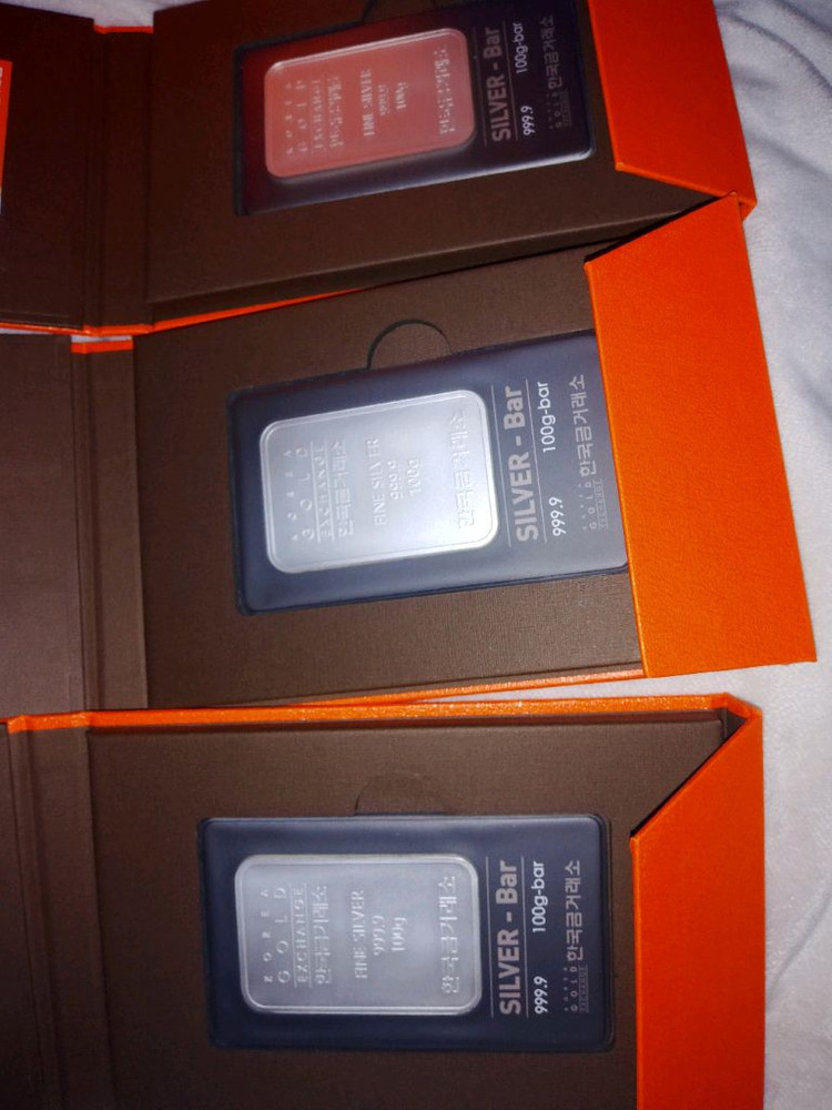 한국금거래소실버바100g3개(풀세트) 이미지