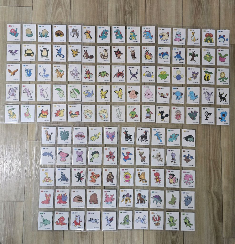 포켓몬띠부씰 1.2세대 전종세트 이미지