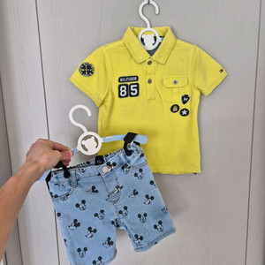 90~100)유아 타미힐피거 카라티 H&M 미키반바지 일괄 이미지