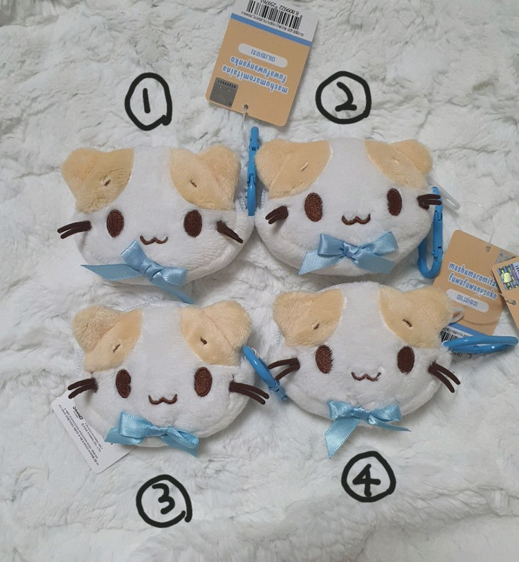 마슈마로 마시멜로같은 푹신푹신 야옹이 미니 파우치 카라비너 인형 키링 이미지