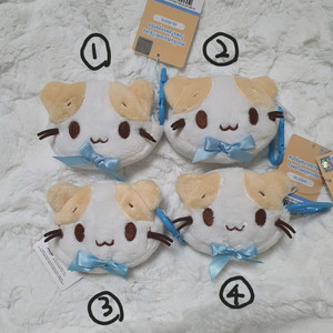 마슈마로 마시멜로같은 푹신푹신 야옹이 미니 파우치 카라비너 인형 키링 이미지