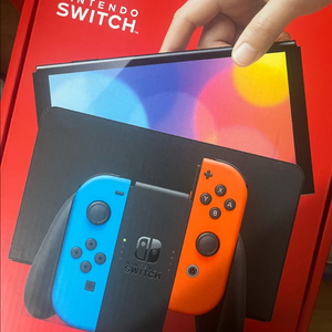 닌텐도 스위치 oled 네온 풀세트 + 정품 파우치 + 액정보호필름 이미지