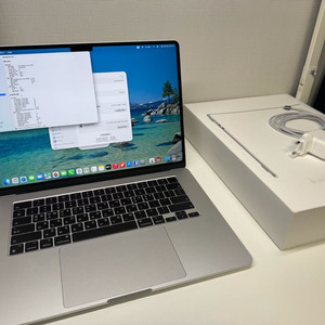 맥북에어 m2 15인치 램 16기가, ssd 512기가 풀박스 팔아요! 이미지