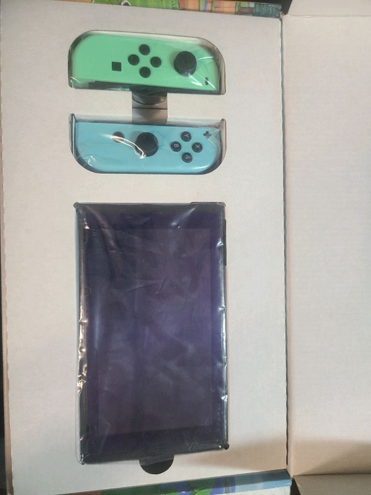 구성품미사용)닌텐도 스위치 동물의숲 에디션 풀박스 새상품급+파우치 이미지