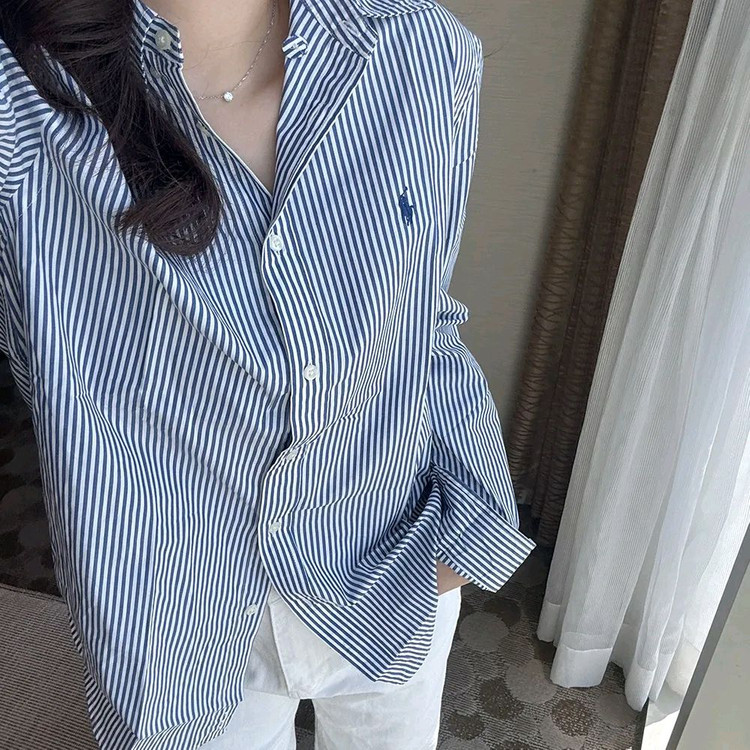 (새상품) 폴로 랄프로렌 보이즈 빅키즈 스트라이프 포플린 셔츠 이미지