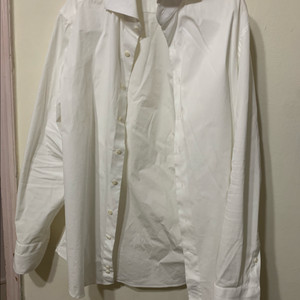 수트서플라이 화이트 와이드 스프레드 칼라 셔츠 40 남성 100사이즈 이미지