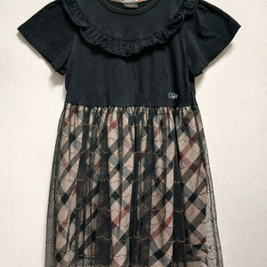 닥스 키즈 여아 블랙 체크 튜튜 원피스 사이즈 120(7y) 이미지