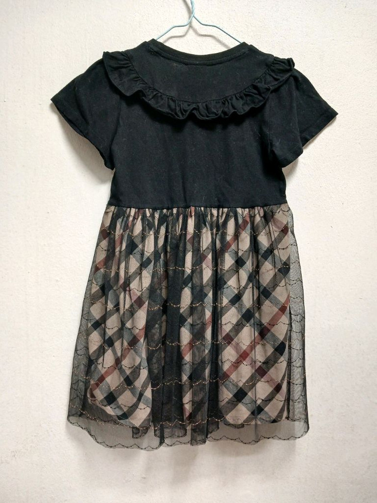 닥스 키즈 여아 블랙 체크 튜튜 원피스 사이즈 120(7y) 이미지