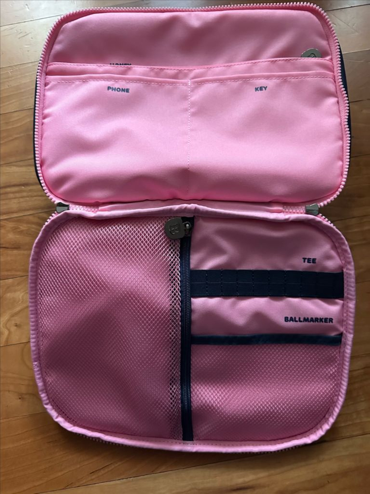 [미사용 새제품] 벨리곰 골프 파우치 가방 핑크색 이미지