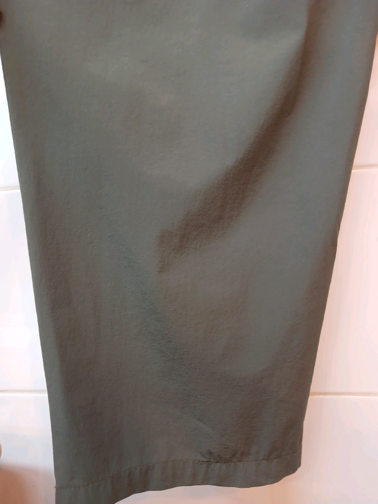 올리브색 밴딩 와이드 바지 free 이미지