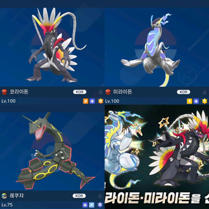 포켓몬스터 이로치 코라이돈 미라이돈 팝니다 이미지