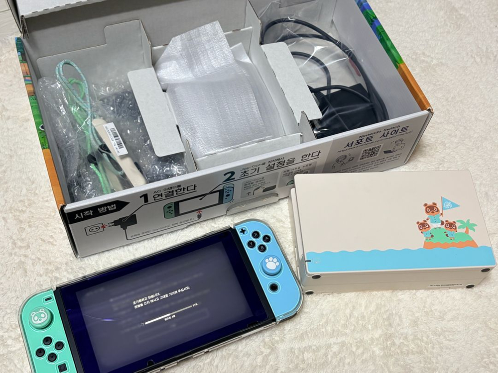 닌텐도 스위치1 동물의숲 에디션 (풀박스) 이미지