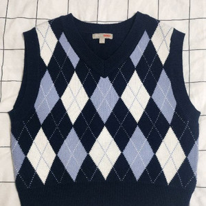 스파오 아가일 니트 조끼 S 이미지