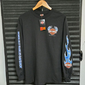 (새상품) [할리데이비슨] 호놀룰루 하와이 블루플레임 셔츠 | 00139 이미지