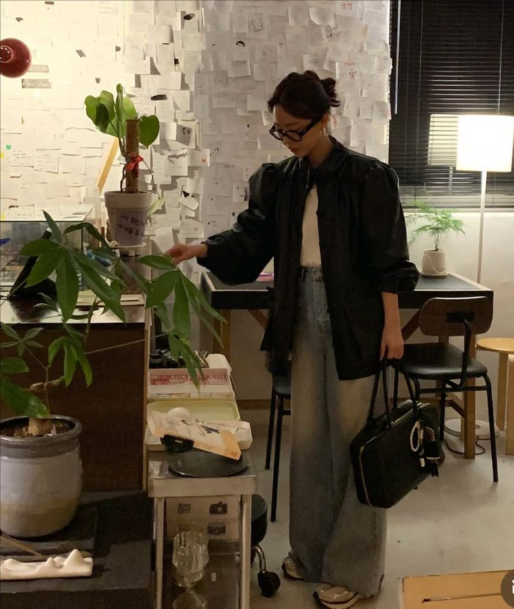 바이씨니 단독핏 레더셔링자켓 바이씨니 레더 이미지