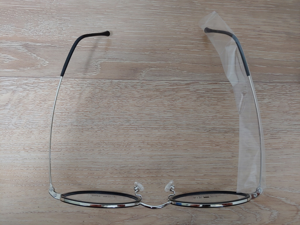동그리 안경 솔텍스 안경테 AIROCK 2029 48 남자 여자 공용 에어락 블랙 실버 미착용 새제품 이미지