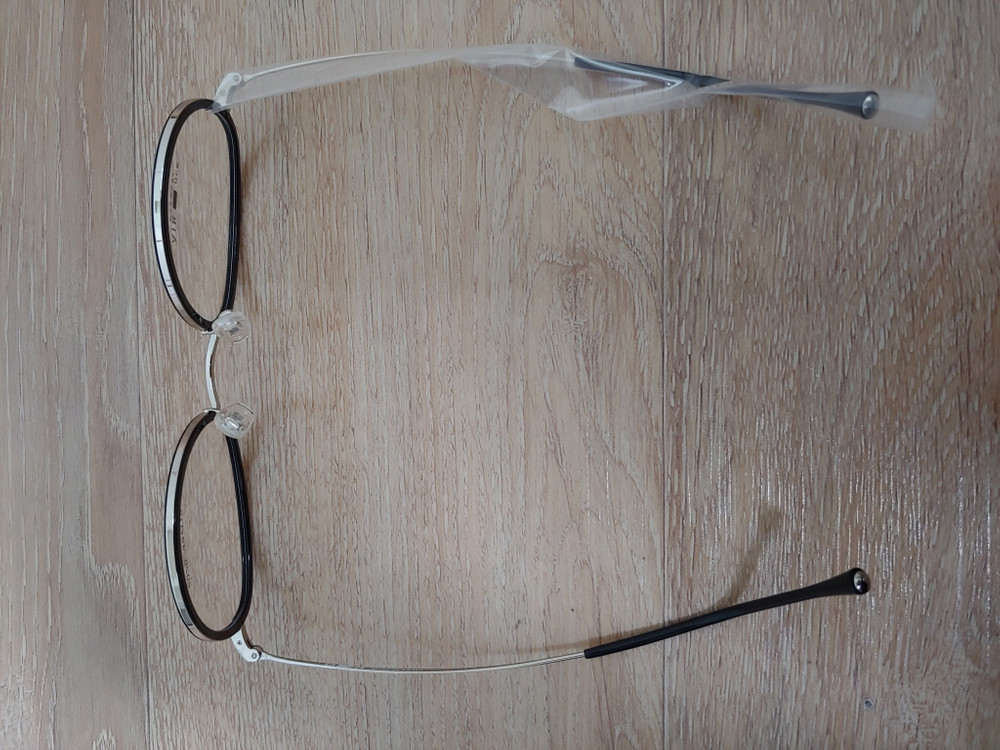 동그리 안경 솔텍스 안경테 AIROCK 2029 48 남자 여자 공용 에어락 블랙 실버 미착용 새제품 이미지