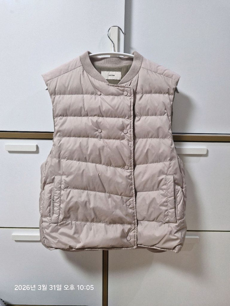시스템 구스패딩베스트82 핑크 이미지