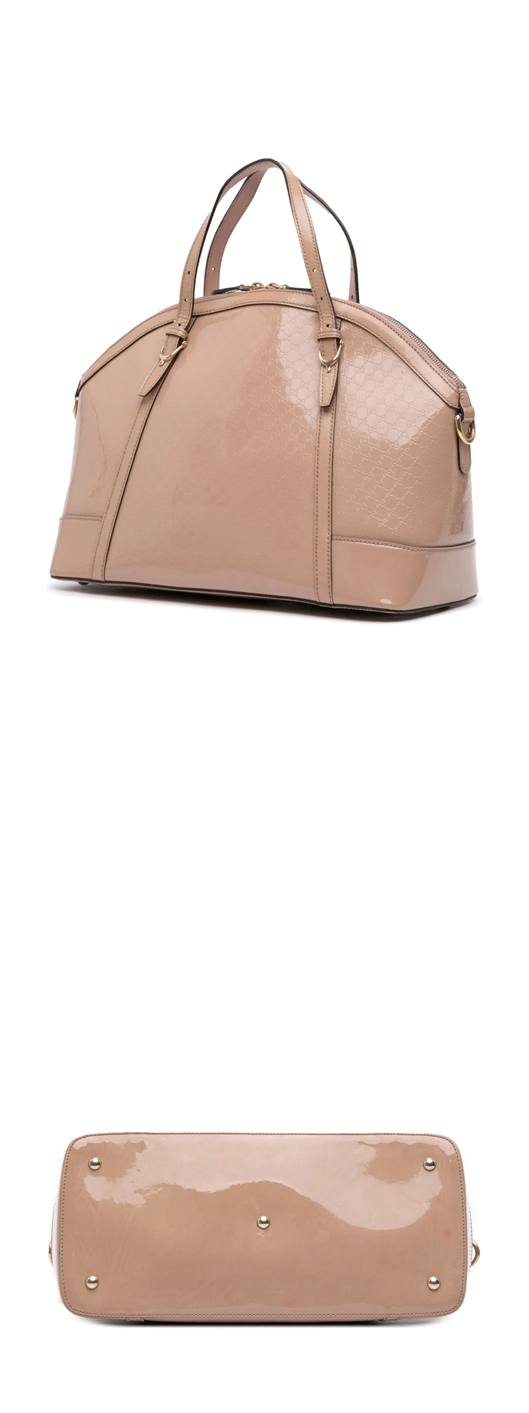 구찌 마이크로구찌시마 페이턴트 니스 돔 사첼 백 판매 이미지