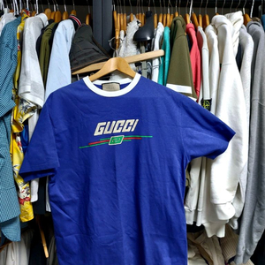 구찌 블루 로고 반팔 티셔츠 L 롯데쇼핑발 정품 이미지