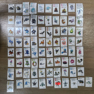 포켓몬 띠부씰 판매(시즌낱장, 세트, 메가, 호빵) 이미지