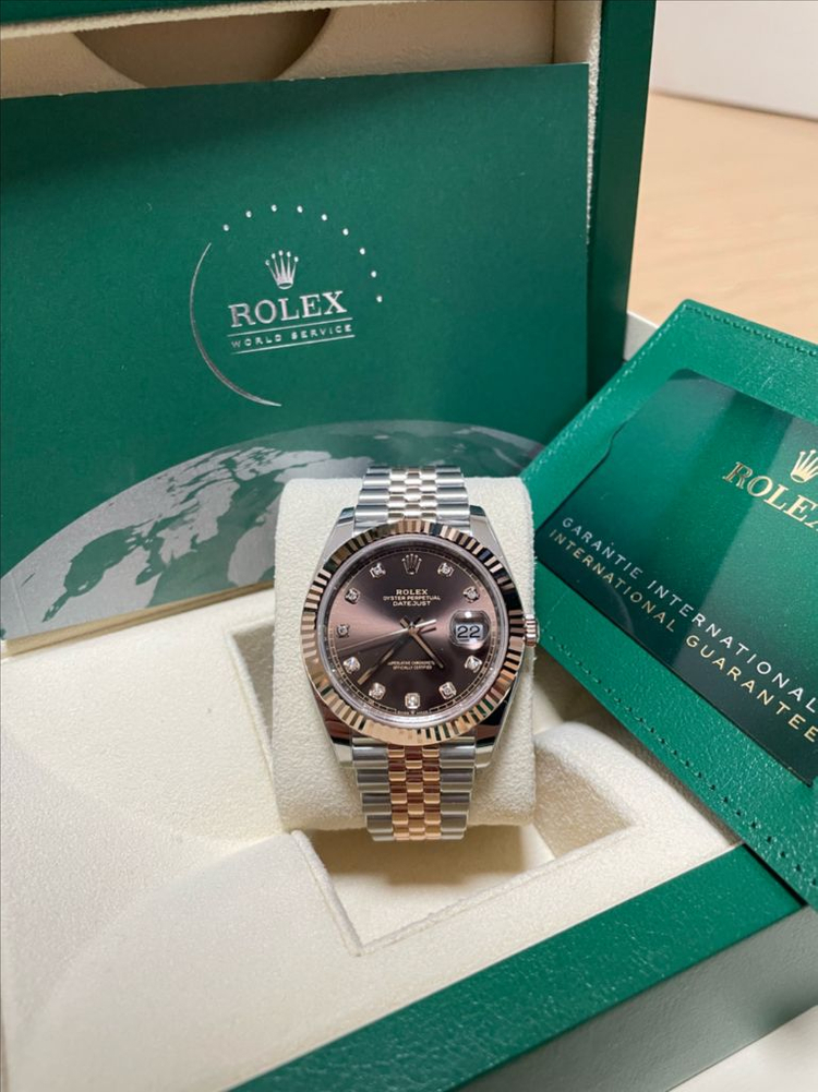 미착용 새상품 롤렉스 126331 신형 데이저스트 41 초코판 텐포로즈골드 판매합니다~~ 이미지