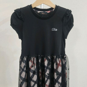 닥스 키즈 블랙 체크 튜튜 원피스 반팔 120 / 7Y 이미지
