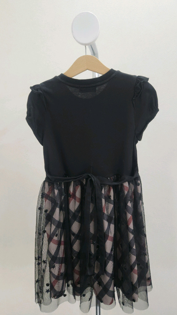 닥스 키즈 블랙 체크 튜튜 원피스 반팔 120 / 7Y 이미지