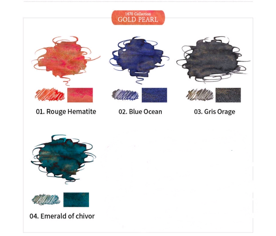 제이허빈 1670 골드펄 잉크 - 영문캘리그라피 딥펜용 이미지