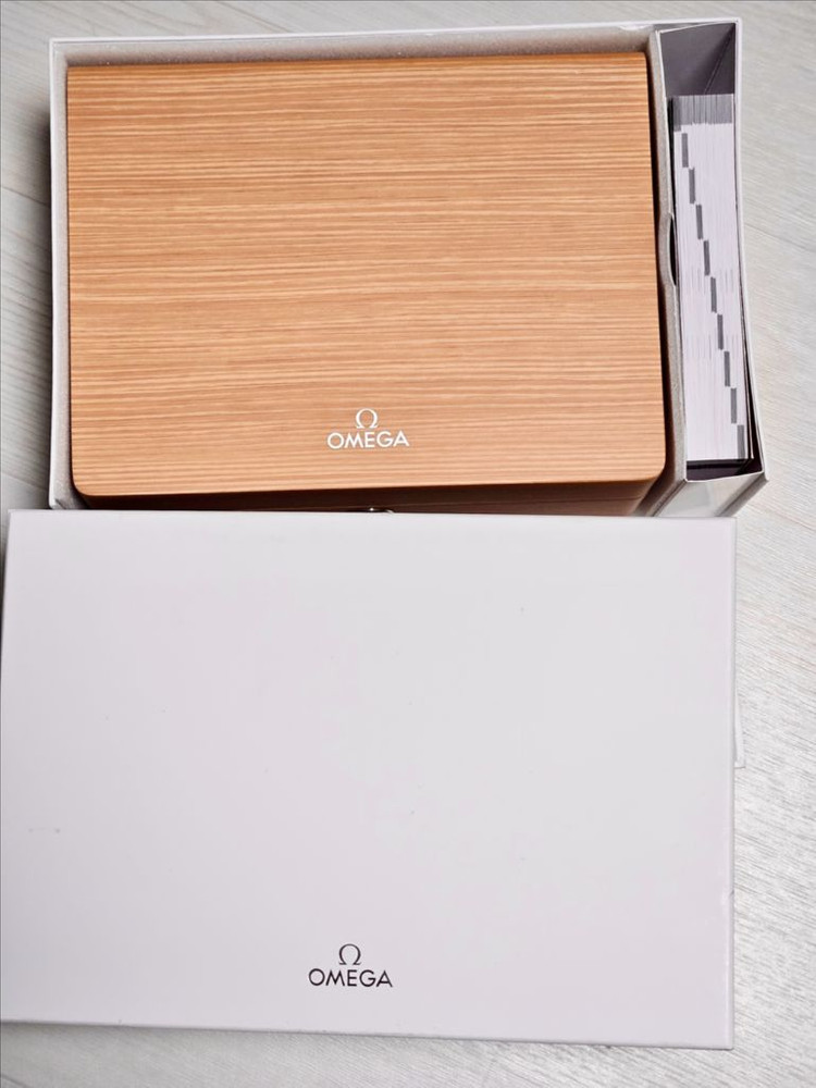 오메가 시계 원목 케이스 + 보증서카드지갑 이미지