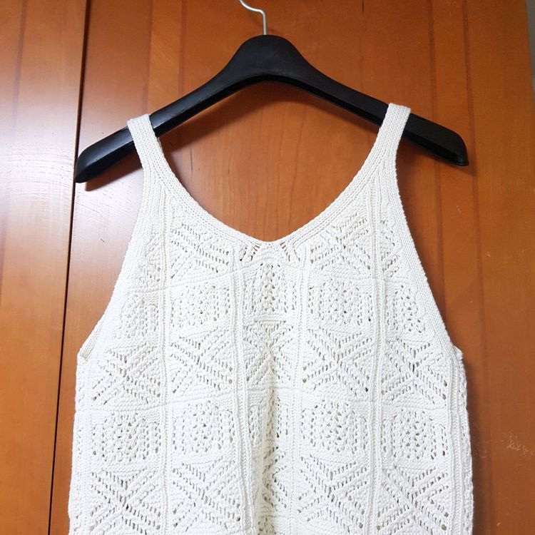 에잇세컨즈 레이어드 크로셰 니트 뷔스티에 조끼 베스트 아이보리 90 M사이즈 이미지