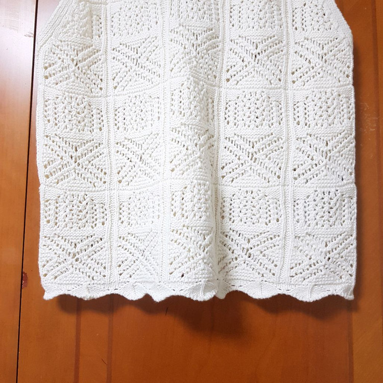 에잇세컨즈 레이어드 크로셰 니트 뷔스티에 조끼 베스트 아이보리 90 M사이즈 이미지