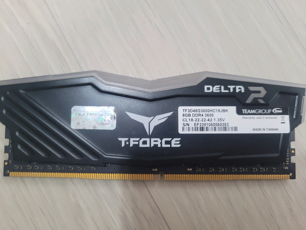 컴퓨터 램RAM 3600 8GB 고성능 ,1개남음 5만5천 *빠른급처 이미지