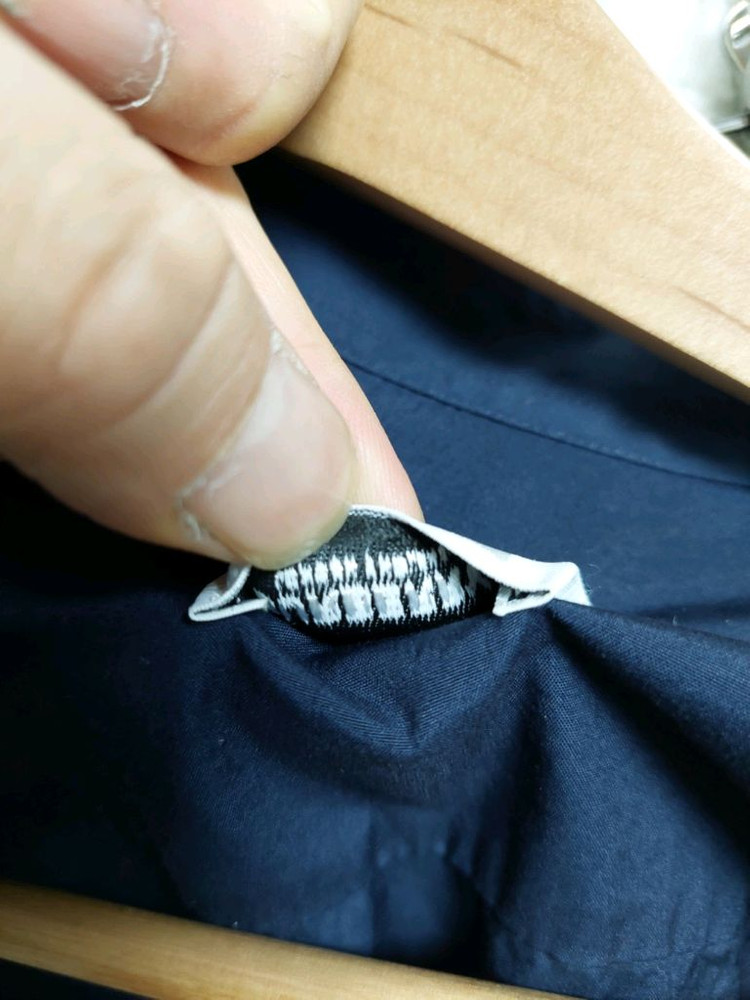 버버리 네이비 아이콘 스트라이프 셔츠 m 이미지