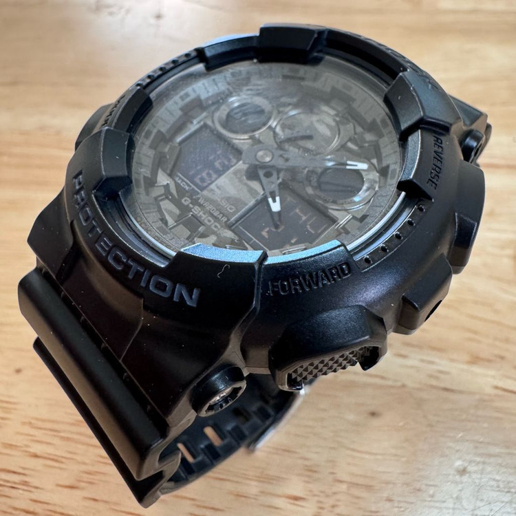 지샥 빅페이스 (GA-100) 매트블랙 카모플라쥬 (S급) 이미지