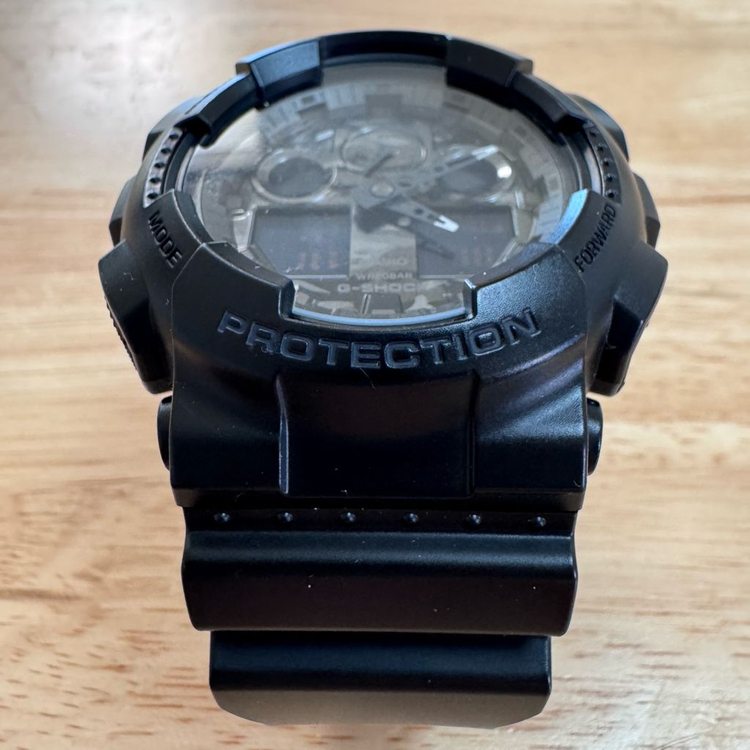 지샥 빅페이스 (GA-100) 매트블랙 카모플라쥬 (S급) 이미지