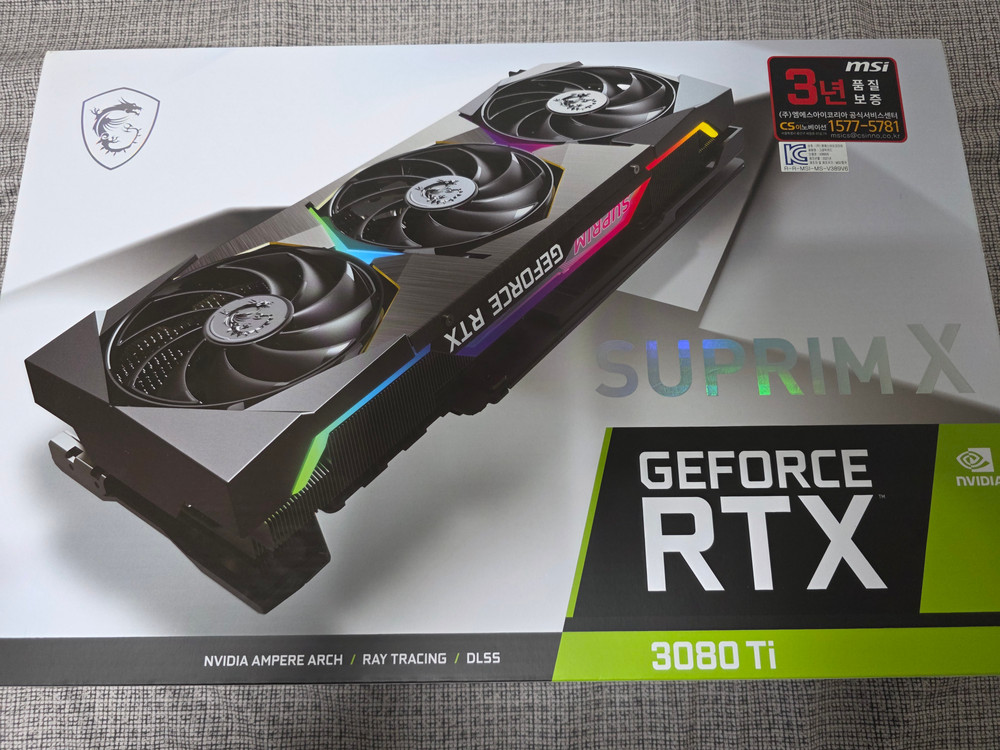 MSI RTX 3080 Ti 슈프림 X 12GB GDDR6X 이미지