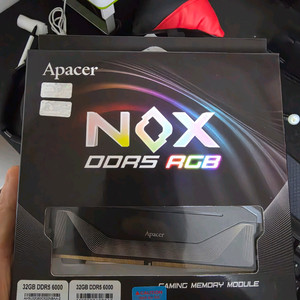DDR5 apcer nox 32gb rgb 블랙 이미지