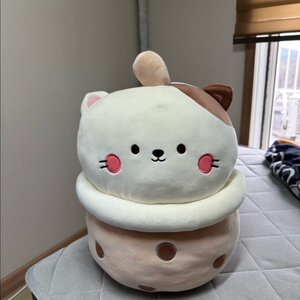 버블티고양이 대형인형 이미지