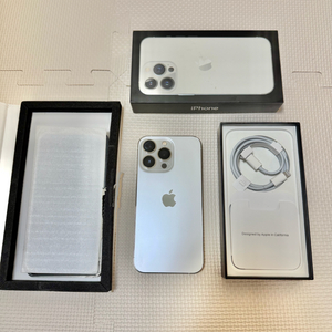 아이폰 13프로 256기가 화이트 배터리 87% 이미지