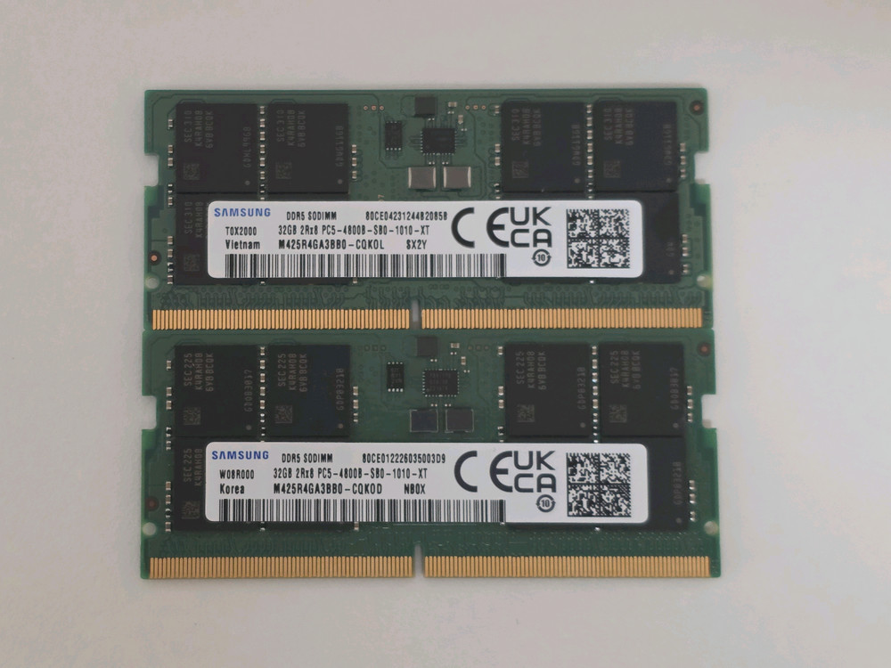 삼성 노트북 메모리 DDR5 PC5 5600MHz 32GB 팝니다. 총 2개 이미지