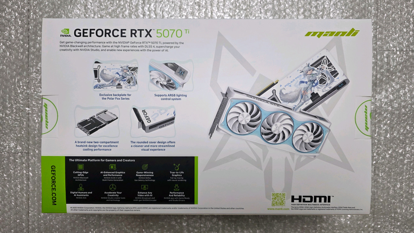 만리 RTX 5070TI 폴라폭스 V2 미개봉 새제품 팝니다. 이미지