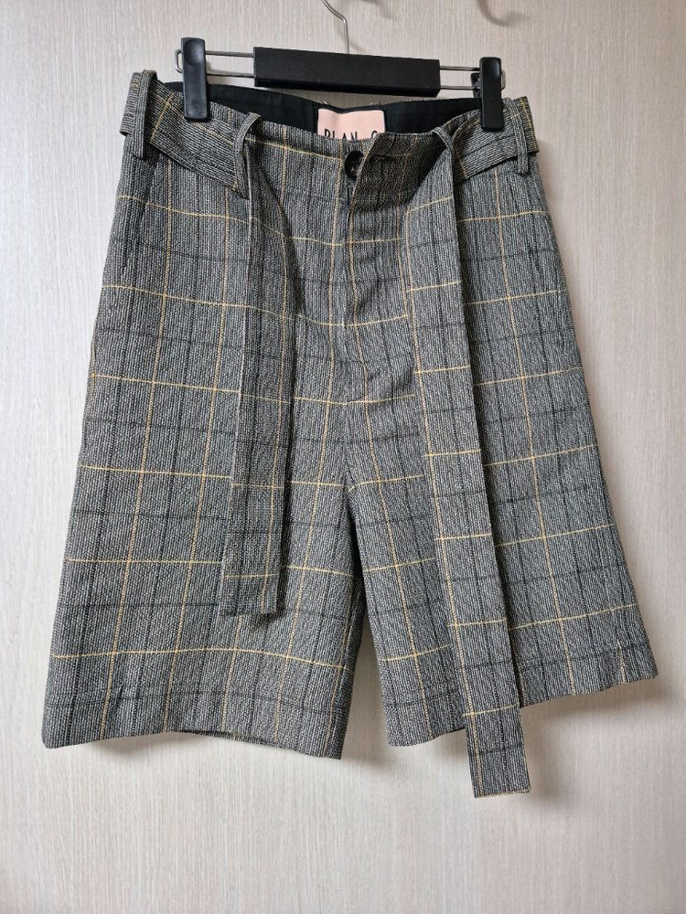 (정품) 플랜씨 팬츠 벨트 체크팬츠 반바지 36 이미지