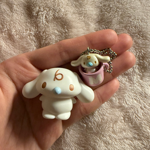 [고전희귀] 산리오 시나프렌즈 밀크 더블 키링 스트랩 + 피규어 이미지