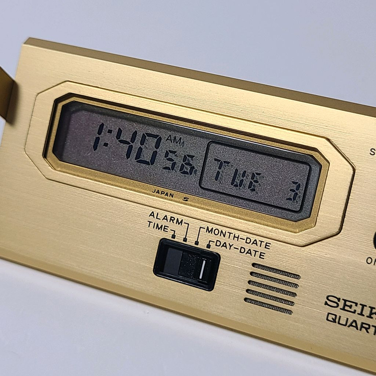 세이코 빈티지 탁상 카드형 시계 알람 7431-001G 이미지