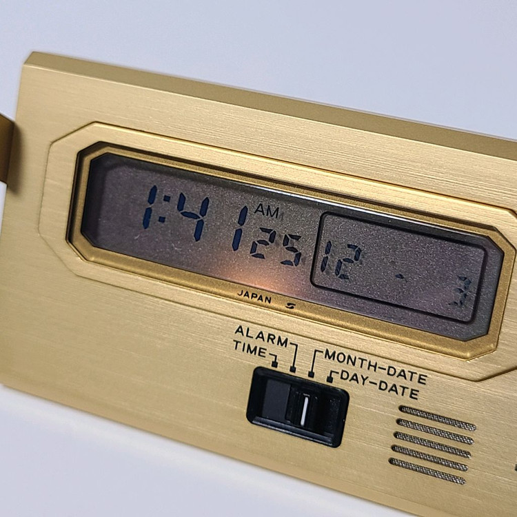 세이코 빈티지 탁상 카드형 시계 알람 7431-001G 이미지