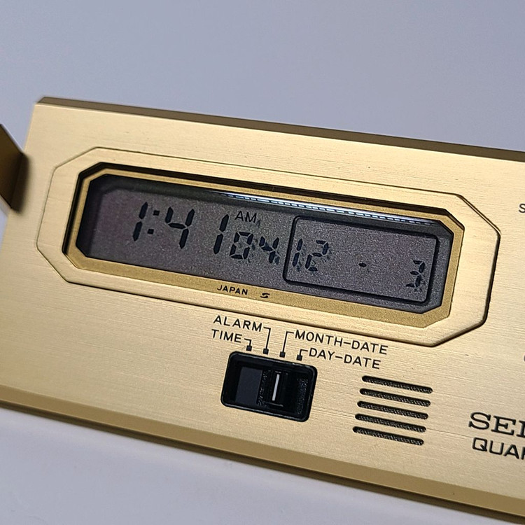 세이코 빈티지 탁상 카드형 시계 알람 7431-001G 이미지