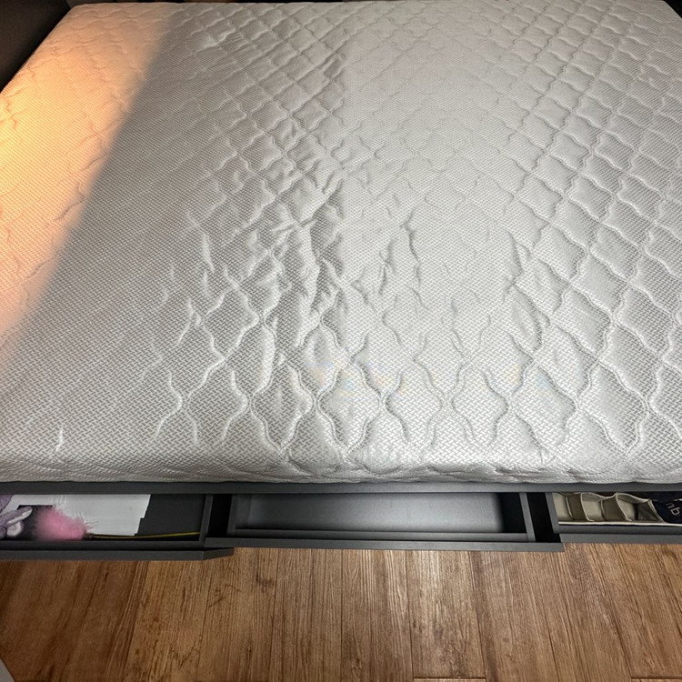 (퀸)LED 수납형 스마트 독립형 침대프레임 매트리스 세트 이미지